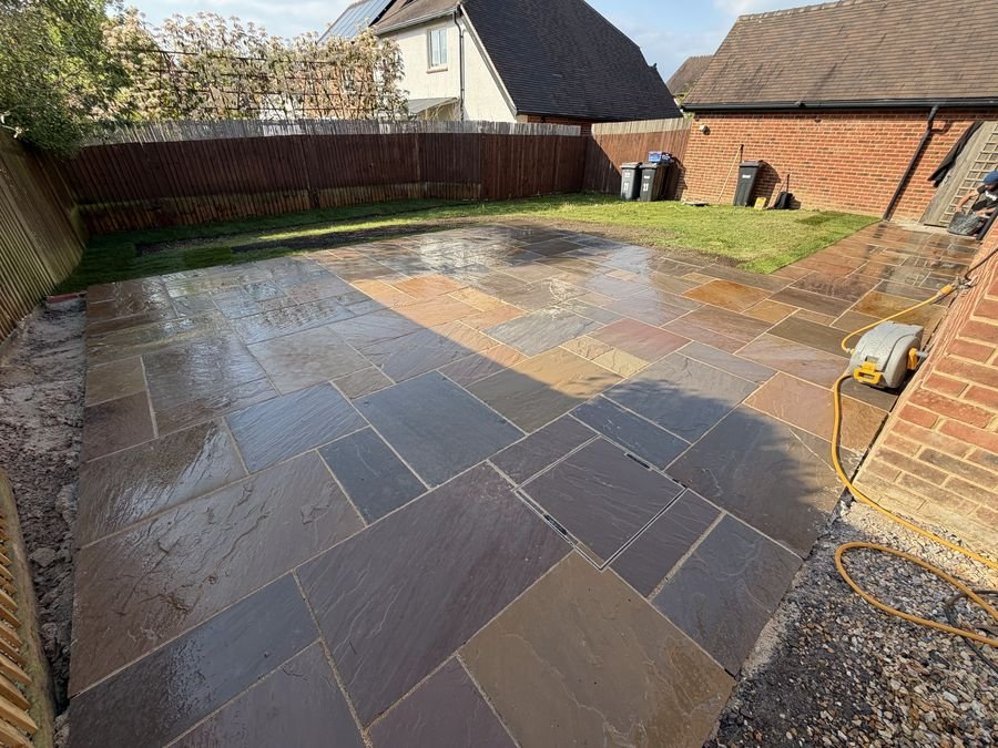 Riven Indian sandstone patio